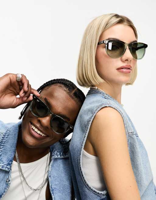 Ray Ban eagle eye round sunglasses in vintage green ASOS