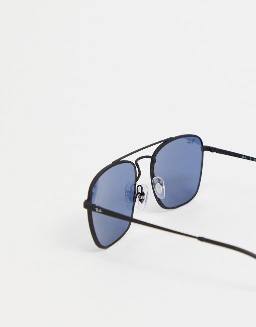 Ray-Ban – Eckige Sonnenbrille für Herren in Schwarz, 2 von 4