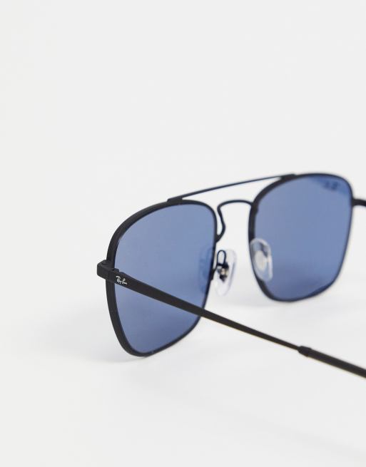 Ray-Ban – Eckige Sonnenbrille für Herren in Schwarz, 3 von 4
