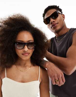 Ray-Ban - Eckige Sonnenbrille in Schildpatt-Optik-Brown