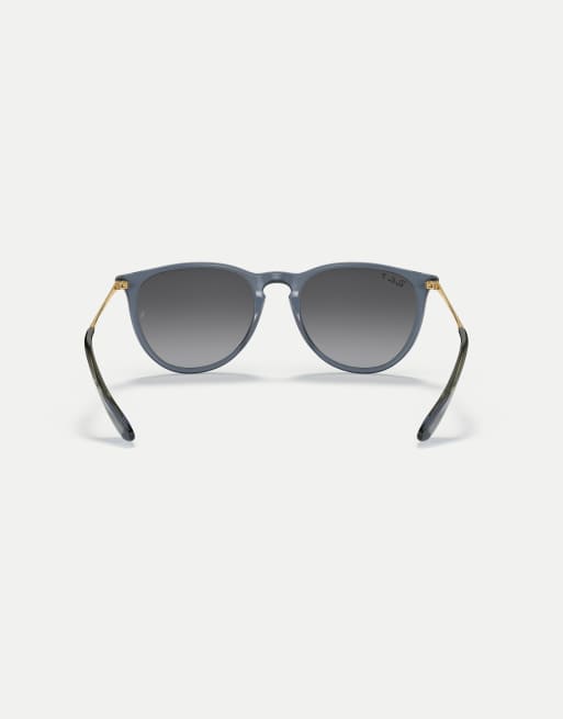 Ray-Ban – Erika Classic – Phantos – Polarisierte Sonnenbrille in transparentem Blau mit grauen Gläsern, 2 von 3