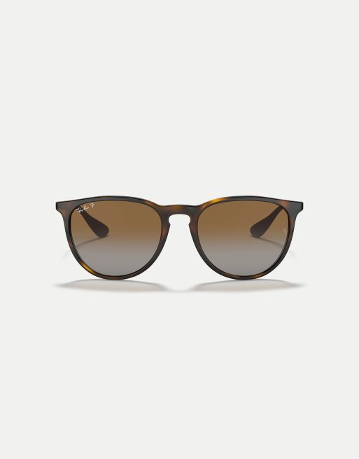Ray-Ban - Erika - Lunettes de soleil classiques à verres marron polarisés - Écaille de tortue, 3 de 4