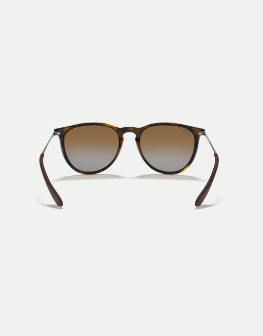 Ray-Ban - Erika - Lunettes de soleil classiques à verres marron polarisés - Écaille de tortue, 4 de 4