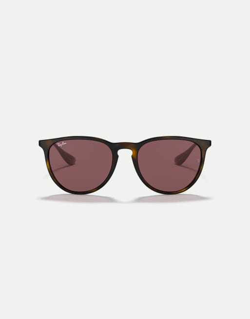Ray-Ban - Erika - Lunettes de soleil monture pantos à verres violets - Havane, 2 de 3