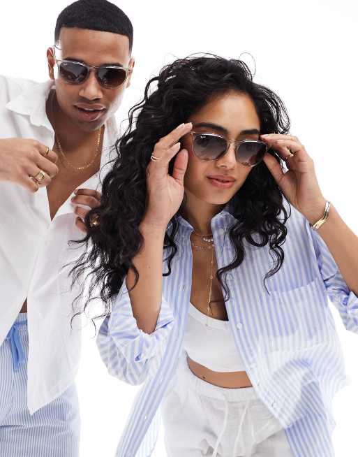 Ray Ban Erika Lunettes de soleil rondes Beige