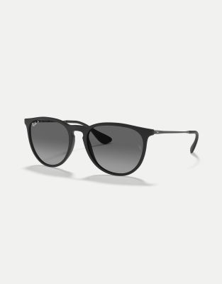 Ray-Ban - Erika Phantos - Polarisierte Sonnenbrille in Schwarz mit Gläsern in Grau