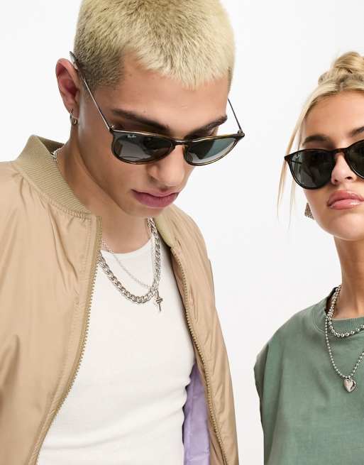 Ray-Ban – Erika – Runde Metall-Sonnenbrille in Schildpatt-Optik, 4 von 4