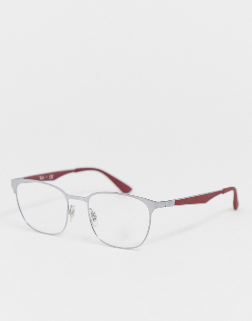 Ray-Ban – Fyrkantiga glasögon med tvåfärgade bågar-Flerfärgad
