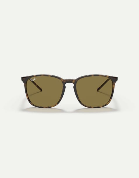 Ray-Ban gafas de sol cuadradas con lentes marrones en havana claro - view 1