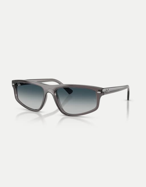 Ray-Ban - Gafas de sol gris claro ópalo irregulares con lentes grises RB2225, 2 de 4