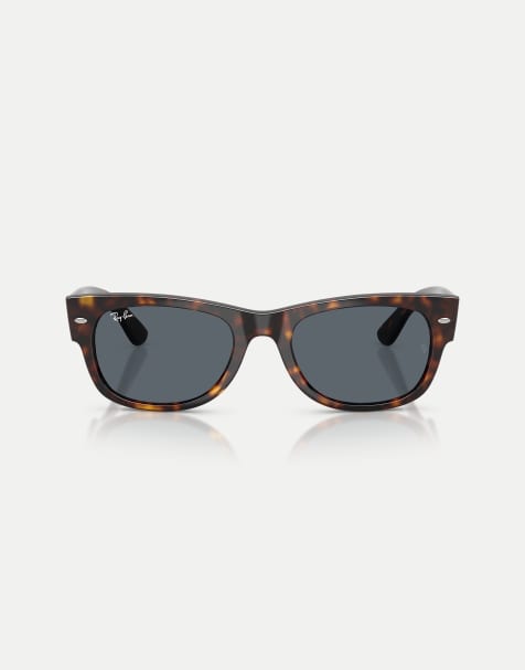 Ray-Ban - Gafas de sol marrón Havana cuadradas con lentes azules Mega Wayfarer II - view 1