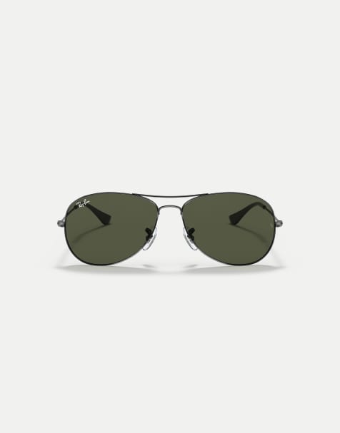 Ray-Ban gafas de sol piloto Cockpit con lente verde y acabado gunmetal - view 1