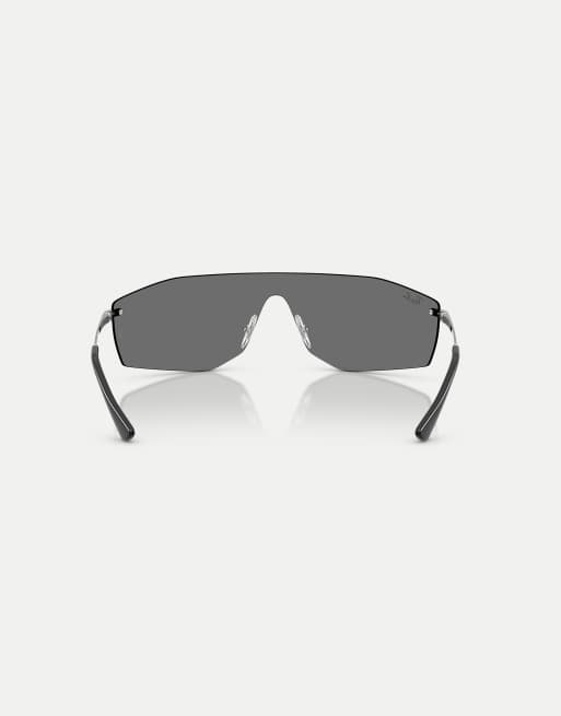 Ray-Ban - Gafas de sol plateadas irregulares con lentes grises Alix, 3 de 4