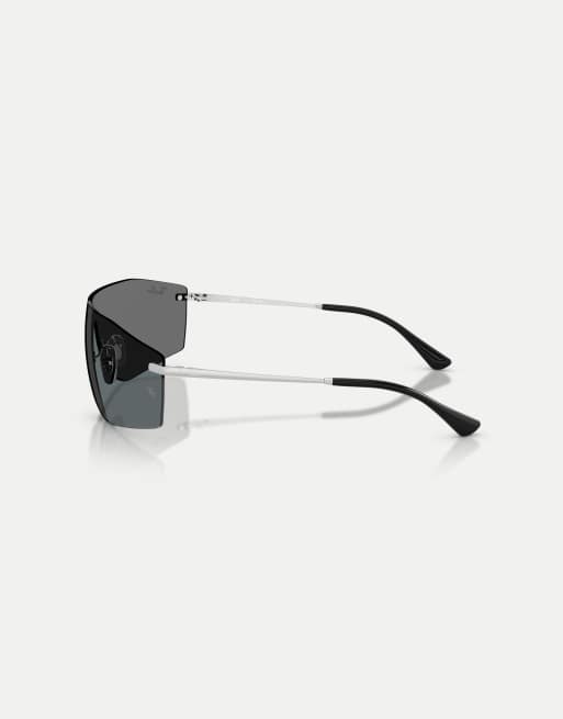 Ray-Ban - Gafas de sol plateadas irregulares con lentes grises Alix, 4 de 4