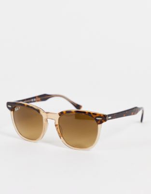 Ray-Ban Ray-Ban Hawkeye Round Sunglasses In Brown Tort