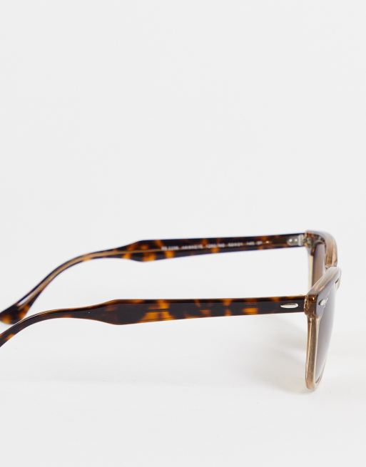 Ray-Ban Hawkeye Round Sunglasses In Brown Tort | ASOS