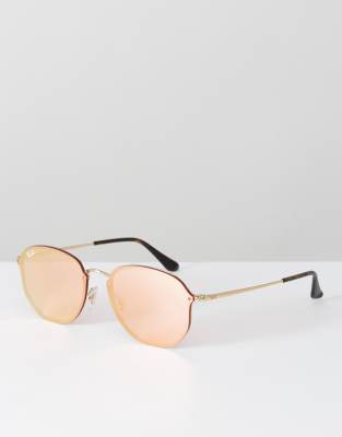 Rayban hot sale esagonali rosa