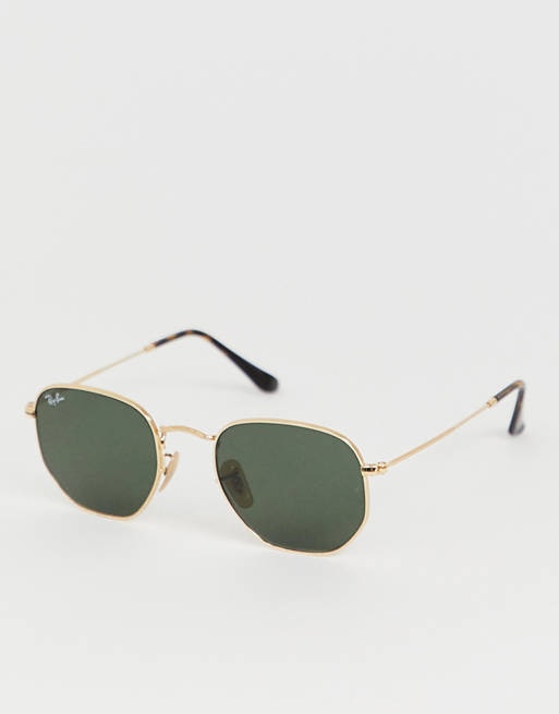 Ray-Ban sunglasses in gold 0RB3548N | ASOS
