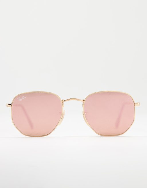 Ray ban store hexagonal pink