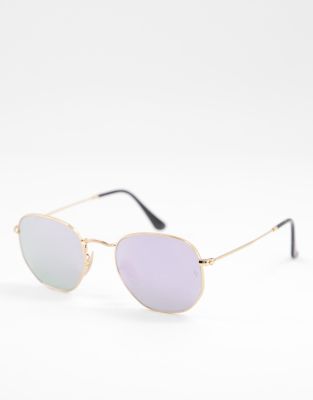 Ray ban best sale hexagonal violet