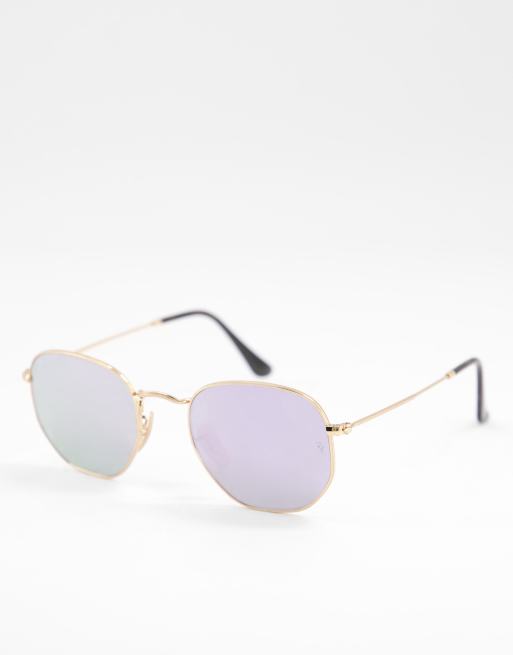 Ray ban cheap hexagonal plata