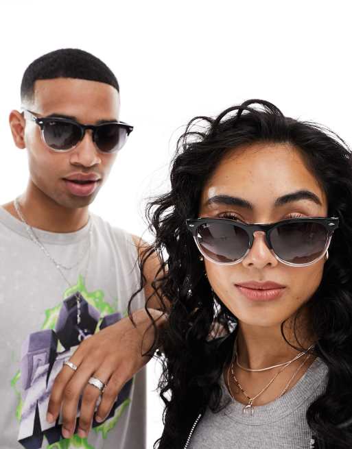 Ray-Ban - Iris - Festival - Wayfarer zonnebril in zwart en doorzichtig 