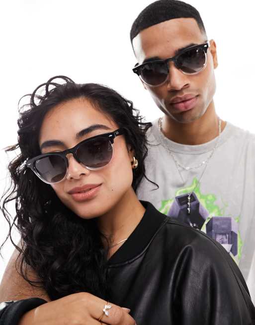 Ray-Ban Iris wayfarer festival sunglasses in black and clear , 4 of 4