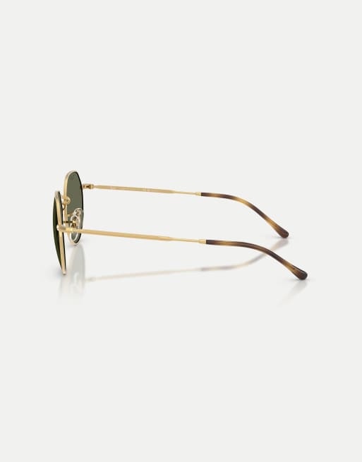 Ray-Ban Jack gafas de sol irregulares polarizadas con lentes verdes en arista, 4 de 4