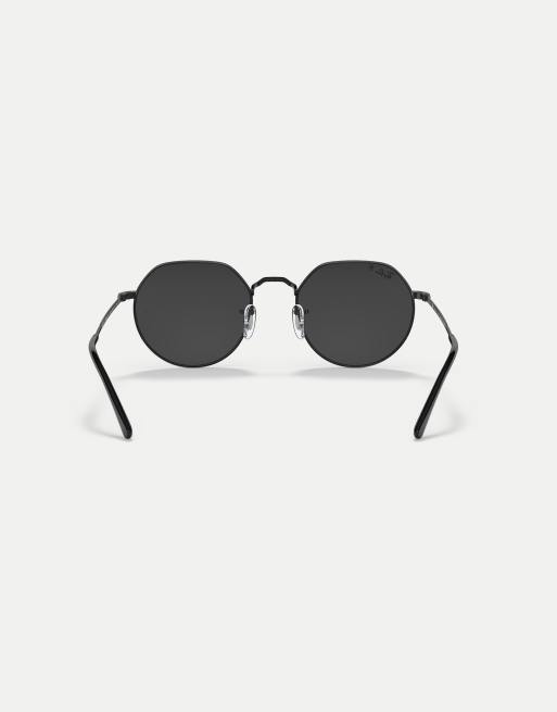 Ray-Ban - Jack - Lunettes de soleil irrégulières à verres noirs polarisés - Noir, 4 de 4