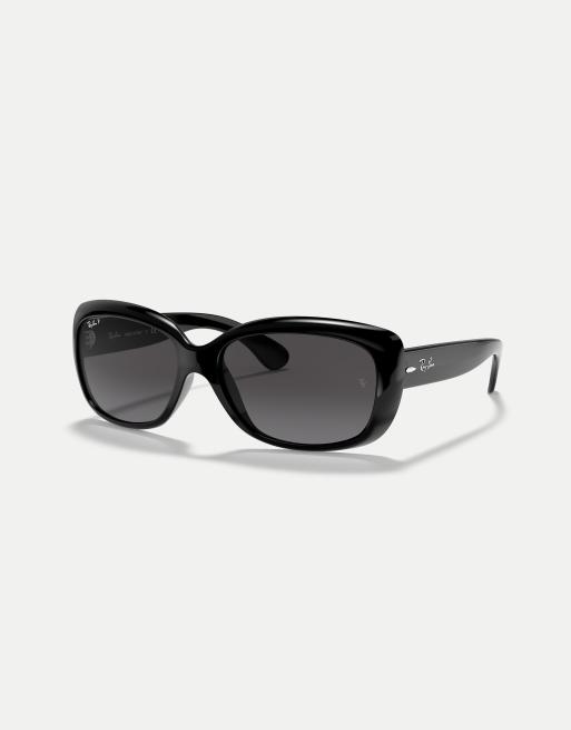 Ray Ban Jackie ohh butterfly sunglasses with grey polarised lens in black ASOS