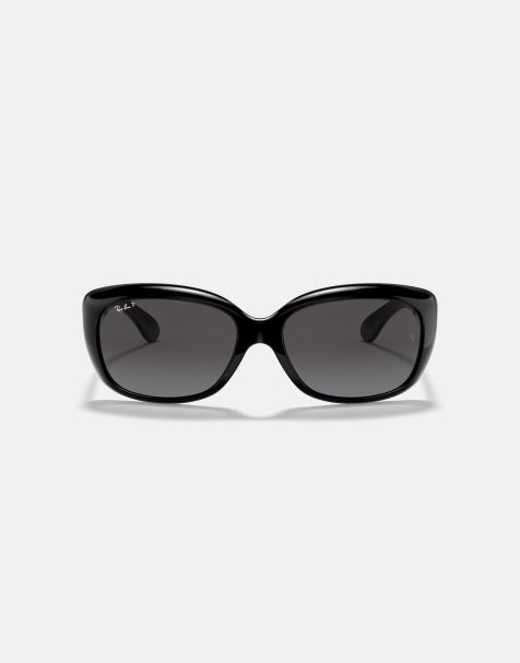 Ray-Ban - Jackie Ohh - Lunettes de soleil à monture papillon et verres polarisés gris - Noir - view 1