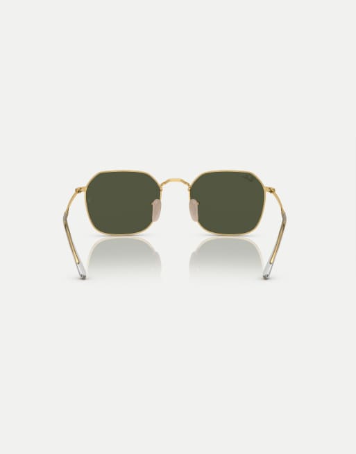 Ray-Ban Jim irregular sunglasses with green lens in arista gold, 3 of 3