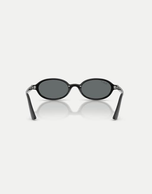 Ray-Ban - Khal - Occhiali da sole polarizzati ovali neri con lenti grigie, 3 di 4