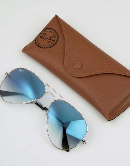 Ray Ban Lunettes de soleil aviateur verres bleu d grad