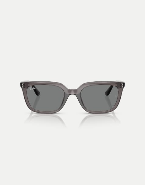 Ray-Ban - Lunettes de soleil carrées à verres gris - Gris transparent - view 1