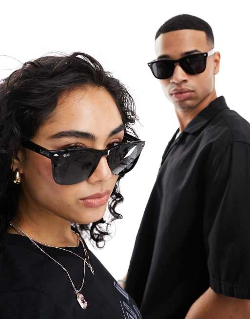 Ray-Ban - Lunettes de soleil carrées - Noir intégral, 2 de 4