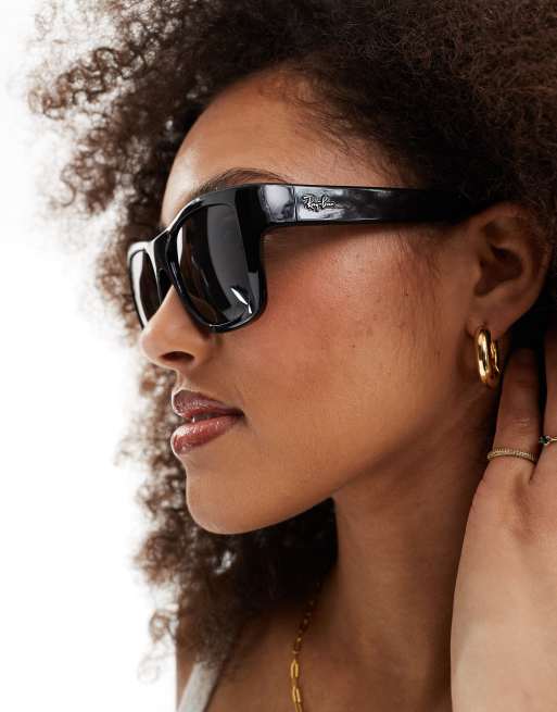 Ray-Ban Lunettes de soleil carrées Noir ASOS
