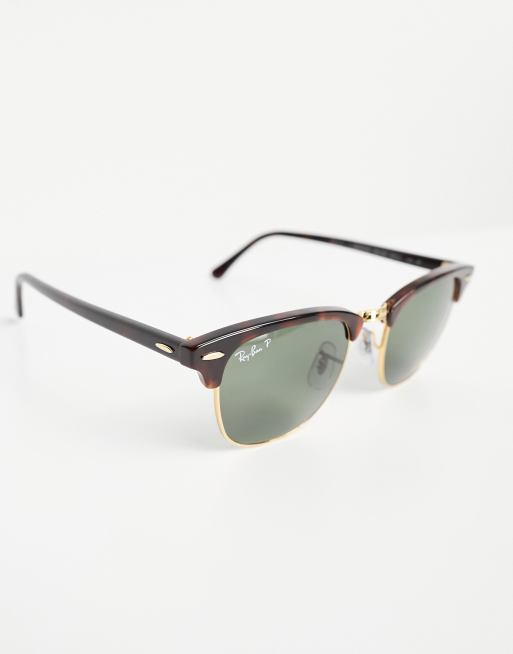 Ray-Ban - Lunettes de soleil clubmaster à verres polarisés - Écaille de tortue, 2 de 4