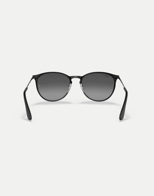 Ray-Ban lunettes de soleil Erika en métal phantos polarisées avec verres classiques noires, 2 de 4