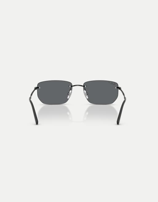 Ray-Ban - Lunettes de soleil irrégulières à verres polarisés gris - Noir, 2 de 3