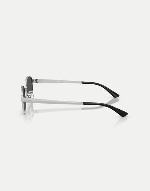 Ray-Ban - Lunettes de soleil ovales à verres gris - Argenté, 3 de 3