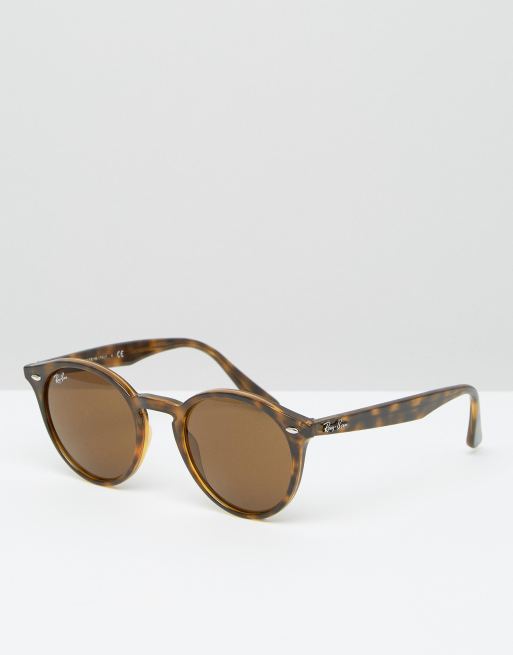 Ray-Ban - Lunettes de soleil rondes - Écailles 0RB2180