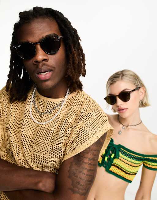 Ray-Ban - Lunettes de soleil rondes - Marron 0rb2180, 2 de 4