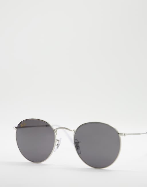 Ray-Ban - Lunettes de soleil rondes pour homme - Argent 0RB3447, 4 de 4