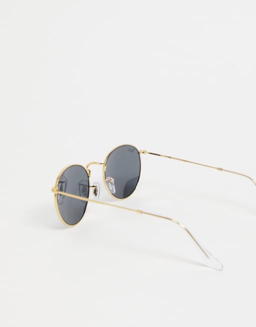 Ray Ban Lunettes de soleil rondes pour homme Dor