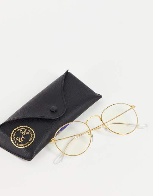 Lunettes Anti lumière bleue Clubmaster Noir Gold