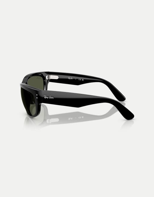 Ray-Ban – Mega Balorama – Blacked Out Collection – Rechteckige Sonnenbrille in Schwarz mit schwarzen Gläsern, 2 von 3