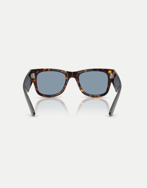Ray-Ban - Mega Wayfarer Summer Capsule - Lunettes de soleil carrées à verres bleus - Havane, 3 de 3