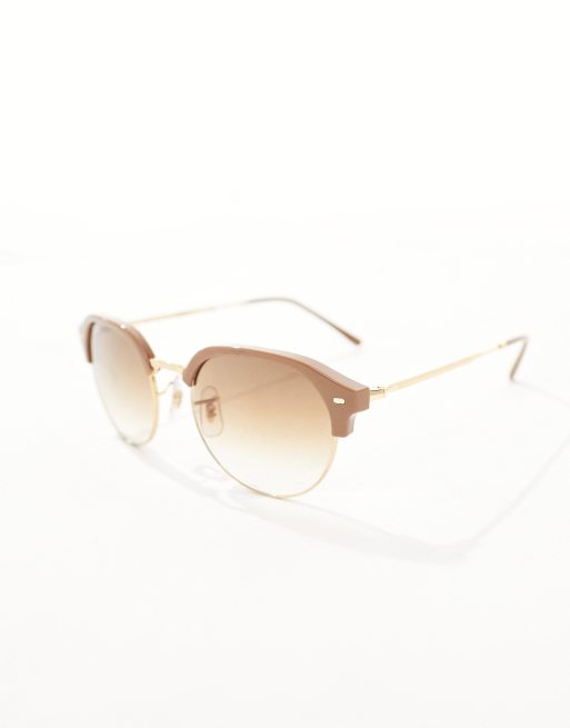 Ray-Ban - New Clubmaster - Lunettes de soleil à verres bronze - Beige, 2 de 4