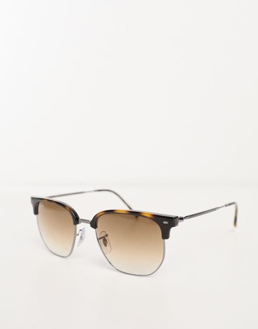 Ray Ban new clubmaster sunglasses in brown ASOS